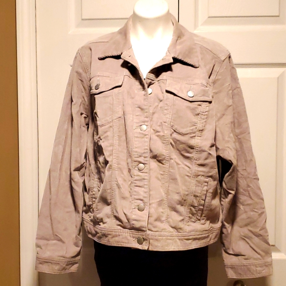 Universal Thread Goods Co. Women's Corduroy Gray Jacket - Size XXL